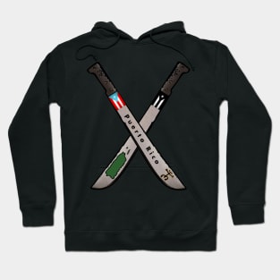 Puerto Rico Machete Flag Map Coqui Taino Hoodie